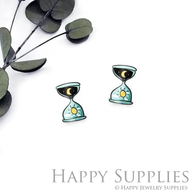 Acrylic Resin Charm , Hourglass Acrylic Earrings Charms ,Resin Stud Earrings Charm ,Acrylic Jewelry Findings ,Resin Earrings Supply (AR497)