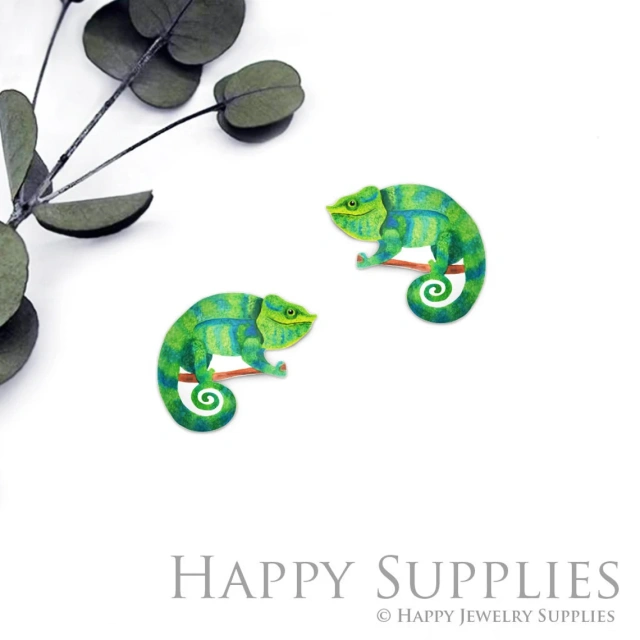 Acrylic Resin Charms , Lizard Acrylic Earrings Charms ,Resin Stud Earrings Charm ,Acrylic Jewelry Findings ,Resin Earrings Supply (AR507)