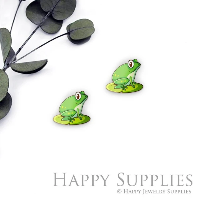 Acrylic Resin Charm , Frog Acrylic Earrings Charms ,Resin Stud Earrings Charm ,Acrylic Jewelry Findings ,Resin Earrings Supply (AR612)