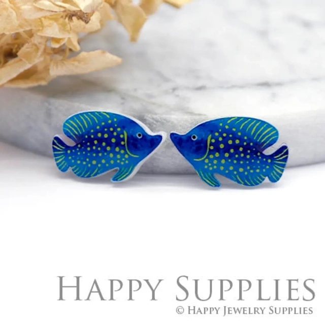Acrylic Earrings Charms ,Fish Acrylic Resin Charms , Resin Earrings Charm ,Acrylic Jewelry Findings ,Acrylic Earrings Supply (AR043)