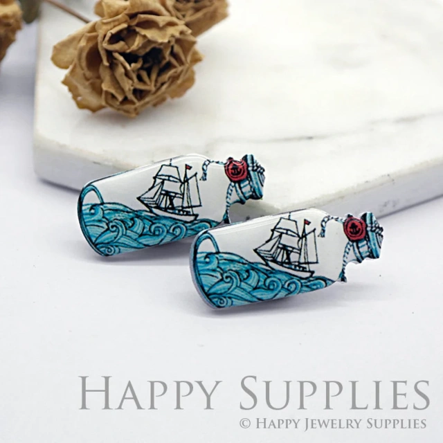 Bottles Acrylic Resin Charm ,Acrylic Earrings Charms ,Resin Stud Earrings Charm ,Acrylic Jewelry Findings ,Resin Earrings Supply (AR211)