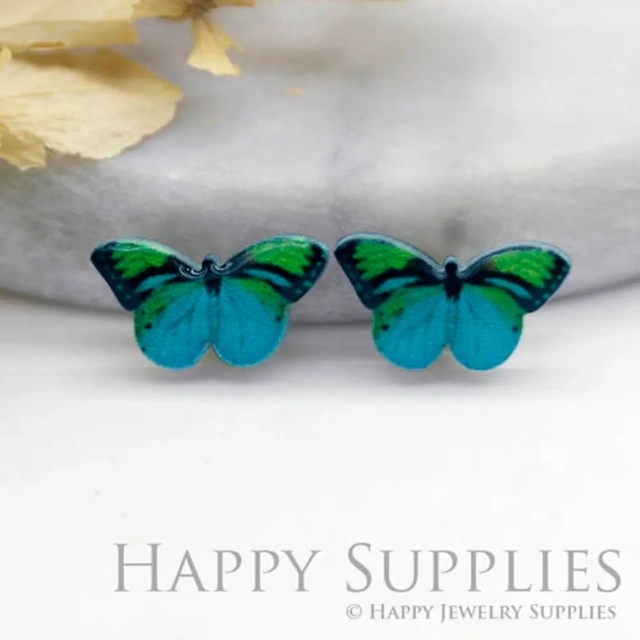Acrylic Earrings Charms , Butterfly Acrylic Resin Charms , Resin Earrings Charm ,Acrylic Jewelry Findings ,Acrylic Earrings Supply (AR196)