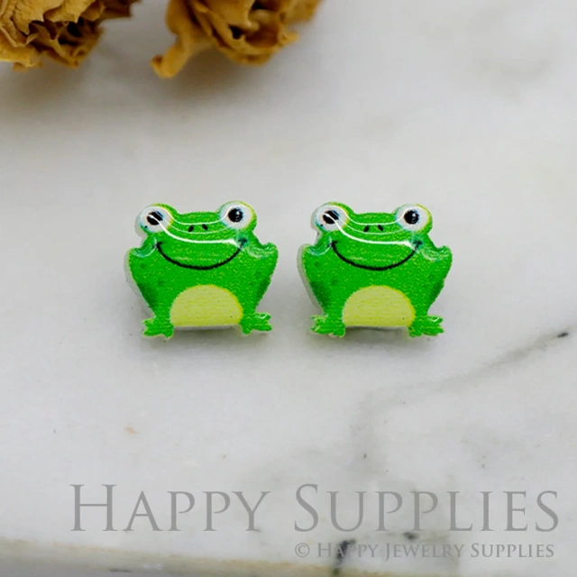 Acrylic Resin Charm , Frog Acrylic Earrings Charms ,Resin Stud Earrings Charm ,Acrylic Jewelry Findings ,Resin Earrings Supply (AR307)