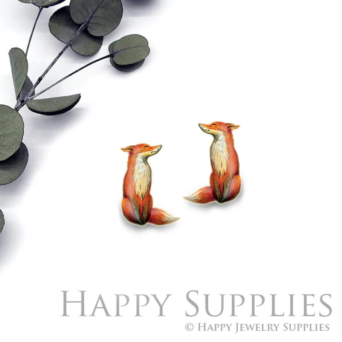 Acrylic Earrings Charms , Fox Acrylic Resin Charms , Resin Earrings Charm ,Acrylic Jewelry Findings ,Acrylic Earrings Supply (AR226)