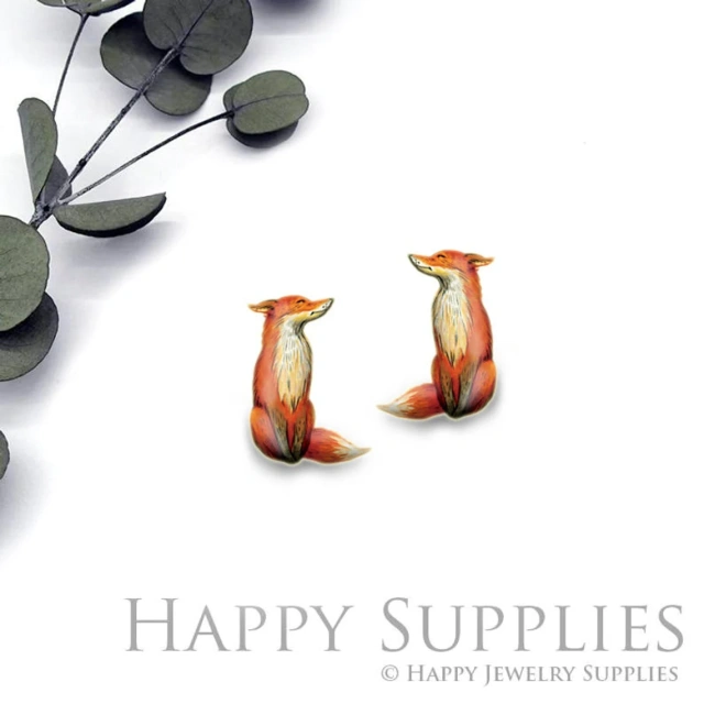 Acrylic Earrings Charms , Fox Acrylic Resin Charms , Resin Earrings Charm ,Acrylic Jewelry Findings ,Acrylic Earrings Supply (AR226)