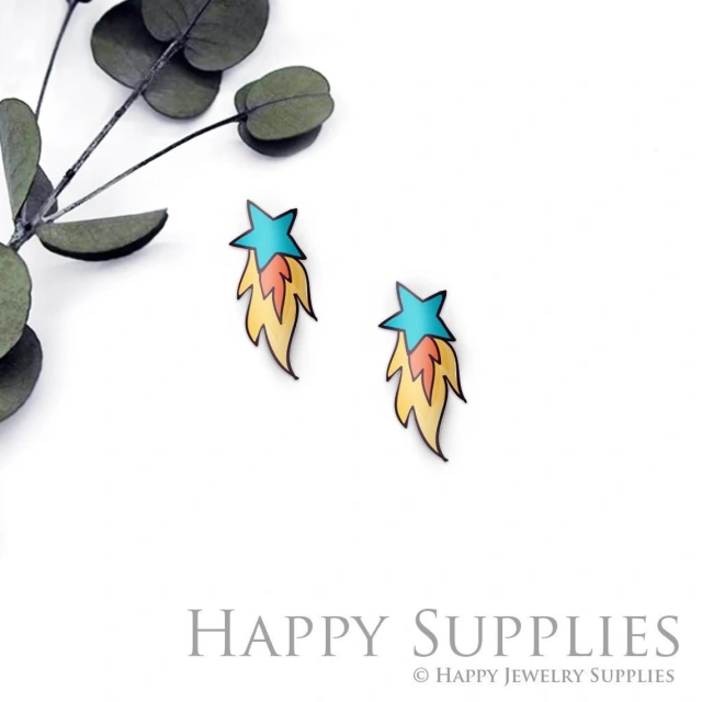 Acrylic Resin Charms , Star Acrylic Earrings Charms ,Resin Stud Earrings Charm ,Acrylic Jewelry Findings ,Resin Earrings Supply (AR563)