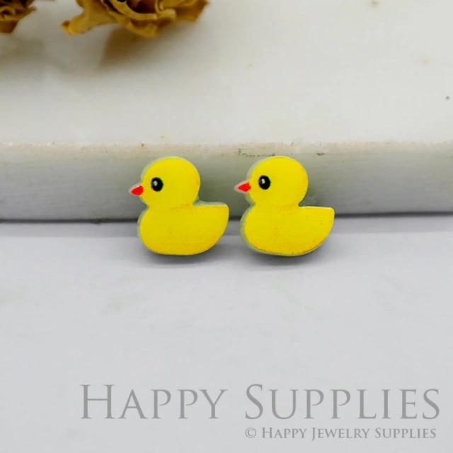 Acrylic Resin Charm , Duck Acrylic Earrings Charms ,Resin Stud Earrings Charm ,Acrylic Jewelry Findings ,Resin Earrings Supply (AR260)