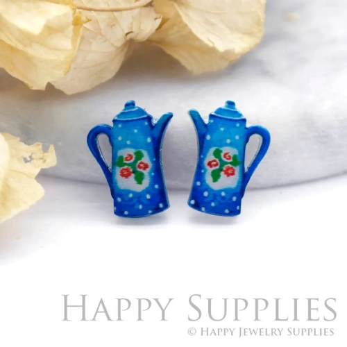 Acrylic Earrings Charms , Teapot Acrylic Resin Charms , Resin Earrings Charm ,Acrylic Jewelry Findings ,Acrylic Earrings Supply (AR088)