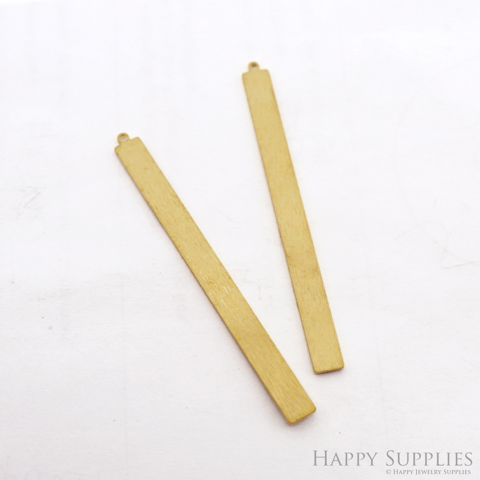 Brass Textured Rectangle Earring Connector - Raw Brass Rectangle Earring Charms -Jewelry Making Supplies (NZG353)