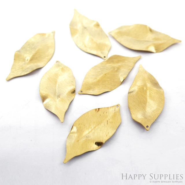 Brass Findings, Leaf Earrings Findings,Earrings Charm, Monstera Leaf Pendant, Jewellery Supplies, Brass Charms (NZG346)