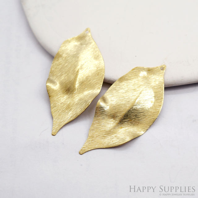 Brass Findings, Leaf Earrings Findings,Earrings Charm, Monstera Leaf Pendant, Jewellery Supplies, Brass Charms (NZG346)