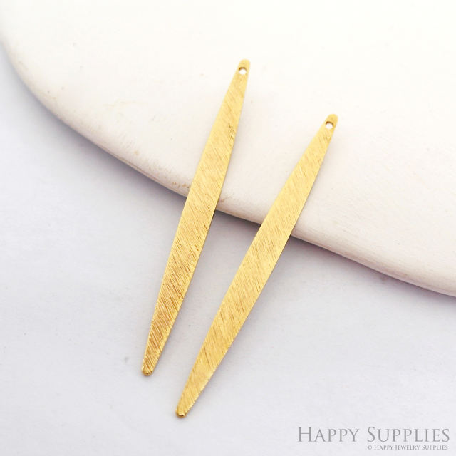 Brass Textured Rectangle Earring Charms - Raw Brass Rectangle Pendant - Earring Findings - Jewelry Making Supplies - (NZG360)