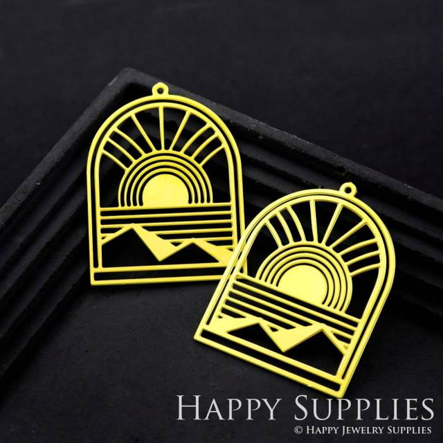 Brass Jewelry Charms, Semicircle Raw Brass Earring Charms, Brass Jewelry Pendants, Raw Brass Jewelry Findings, Brass Pendants Jewelry Wholesale (RD1824)