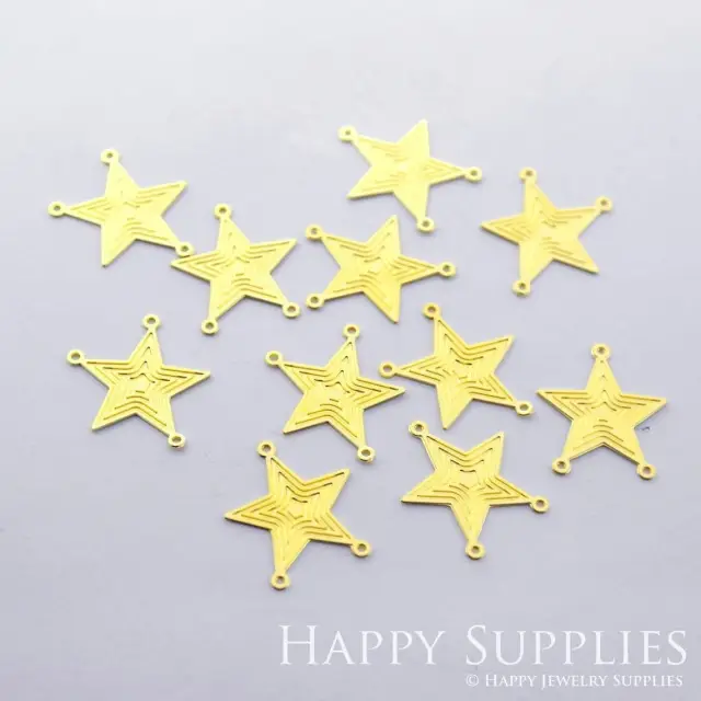 Brass Jewelry Charms, Star GeometricRaw Brass Earring Charms, Brass Jewelry Pendants, Raw Brass Jewelry Findings, Brass Pendants Jewelry Wholesale (RD1702)