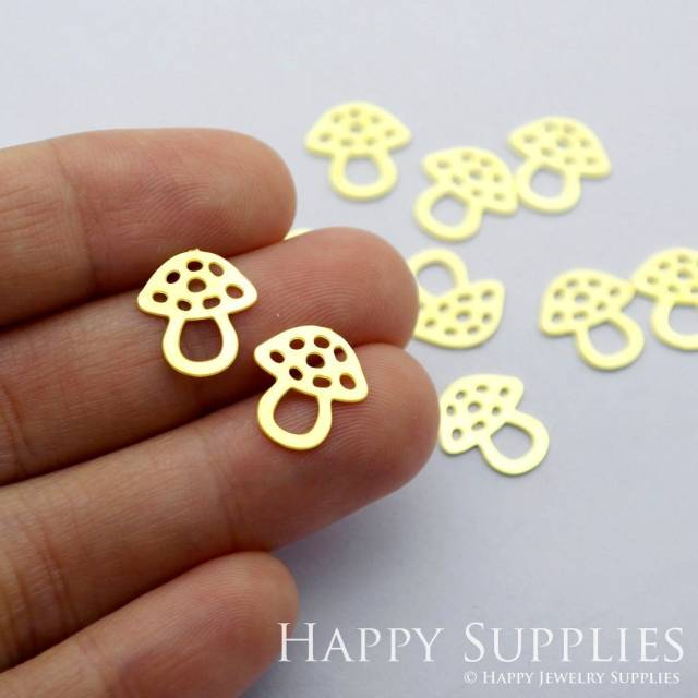 Brass Jewelry Charms, Mushroom GeometricRaw Brass Earring Charms, Brass Jewelry Pendants, Raw Brass Jewelry Findings, Brass Pendants Jewelry Wholesale (RD1694)