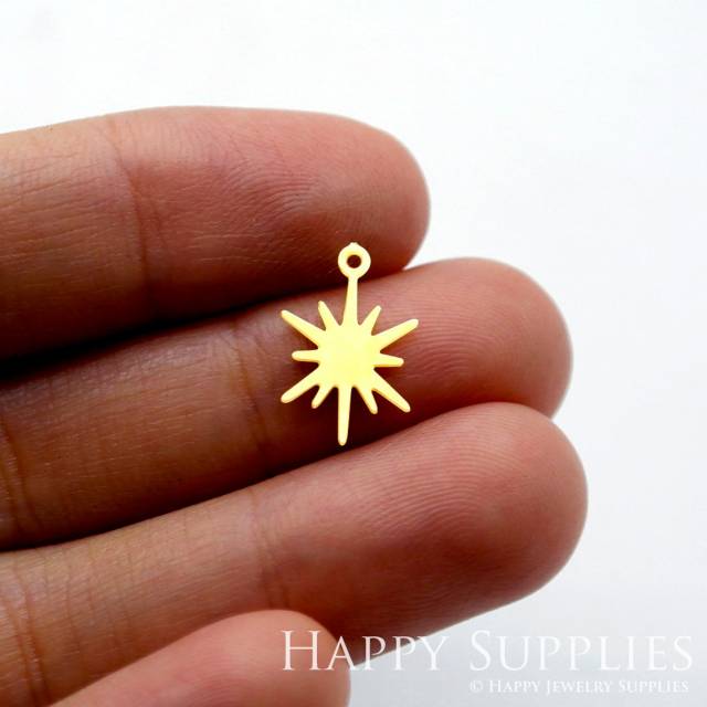 Brass Jewelry Charms, Star Geometric Raw Brass Earring Charms, Brass Jewelry Pendants, Raw Brass Jewelry Findings, Brass Pendants Jewelry Wholesale (RD1568)