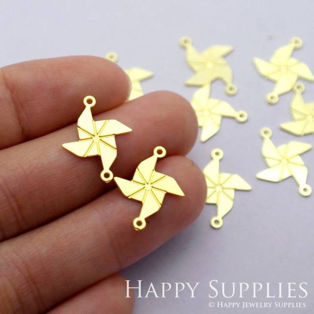 Brass Jewelry Charms, Windmill GeometricRaw Brass Earring Charms, Brass Jewelry Pendants, Raw Brass Jewelry Findings, Brass Pendants Jewelry Wholesale (RD1704)