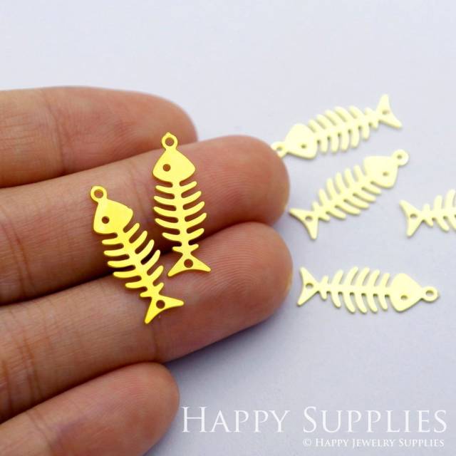 Brass Jewelry Charms, Fish GeometricRaw Brass Earring Charms, Brass Jewelry Pendants, Raw Brass Jewelry Findings, Brass Pendants Jewelry Wholesale (RD1708)