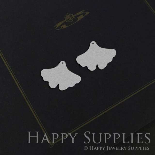 Stainless Steel Jewelry Charms, Ginkgo Leaf Stainless Steel Earring Charms, Stainless Steel Silver Jewelry Pendants, Stainless Steel Silver Jewelry Findings, Stainless Steel Pendants Jewelry Wholesale (SSD729)