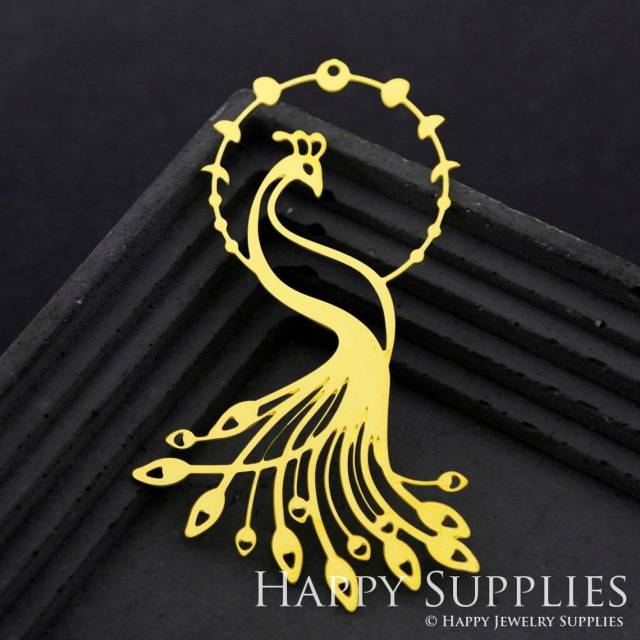 Brass Jewelry Charms, Peacock Raw Brass Earring Charms, Brass Jewelry Pendants, Raw Brass Jewelry Findings, Brass Pendants Jewelry Wholesale (RD1903)