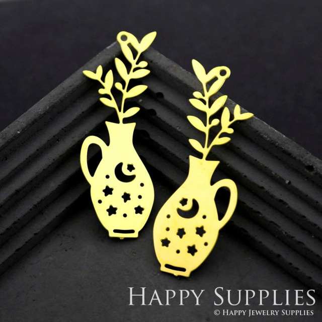 Brass Jewelry Charms, Flower Raw Brass Earring Charms, Brass Jewelry Pendants, Raw Brass Jewelry Findings, Brass Pendants Jewelry Wholesale (RD1902)