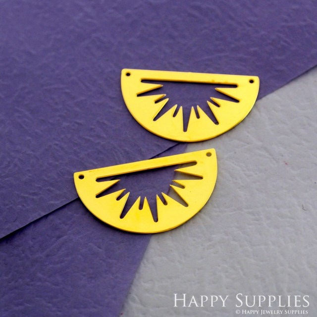 Brass Jewelry Charms, Semicircle Raw Brass Earring Charms, Brass Jewelry Pendants, Raw Brass Jewelry Findings, Brass Pendants Jewelry Wholesale (RD1929)