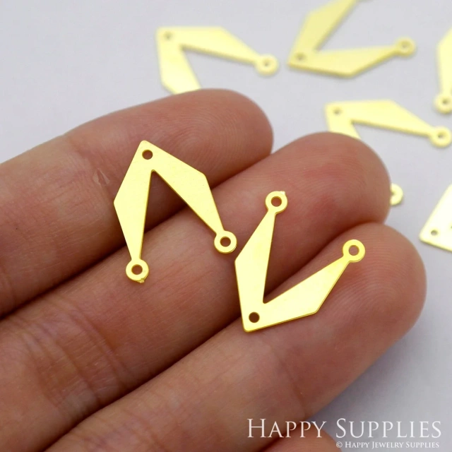 Brass Jewelry Charms, Geometric Raw Brass Earring Charms, Star Geometry Brass Jewelry Pendants, Raw Brass Jewelry Findings, Brass Pendants Jewelry Wholesale (RD1980)