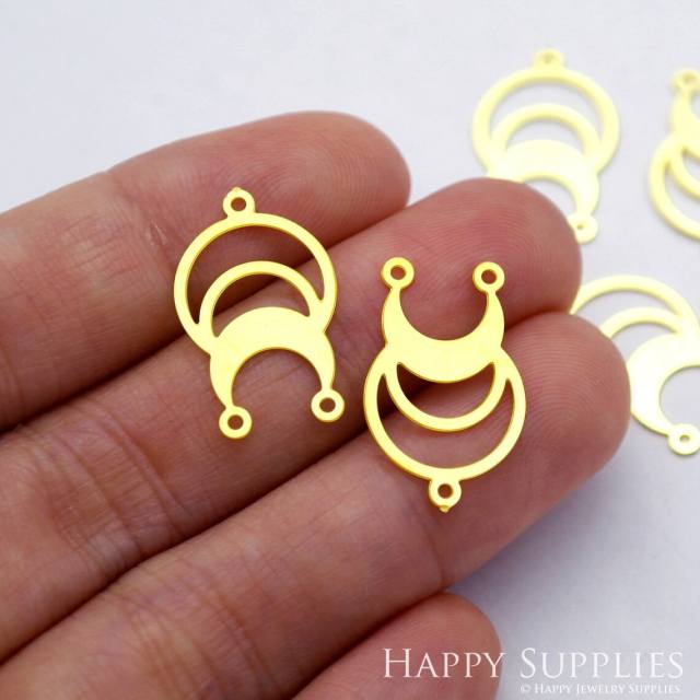 Brass Jewelry Charms, Moon Geometric Raw Brass Earring Charms, Star Geometry Brass Jewelry Pendants, Raw Brass Jewelry Findings, Brass Pendants Jewelry Wholesale (RD1983)