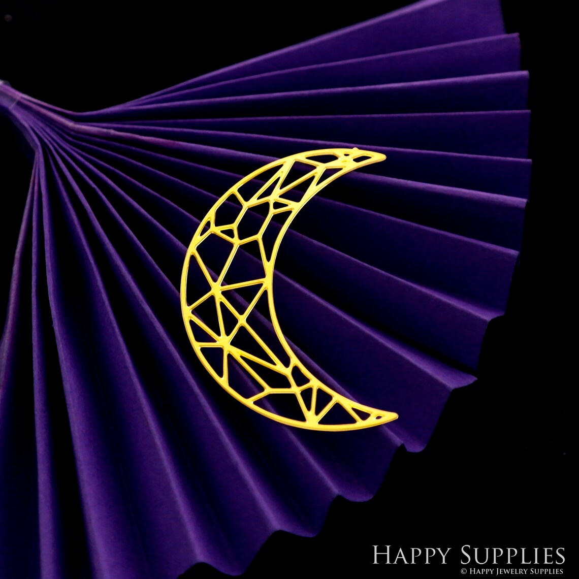 Brass Jewelry Charms, Geometry Moon Raw Brass Earring Charms, Brass Jewelry Pendants, Raw Brass Jewelry Findings, Brass Pendants Jewelry Wholesale (RD2049)