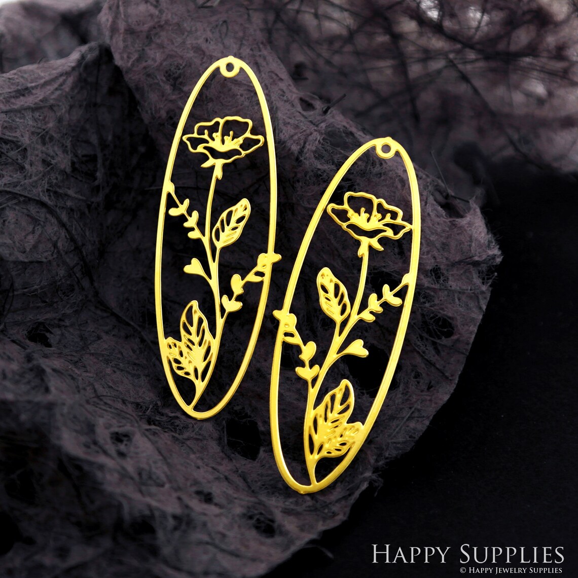 Brass Jewelry Charms, Flower Raw Brass Earring Charms, Brass Jewelry Pendants, Raw Brass Jewelry Findings, Brass Pendants Jewelry Wholesale (RD2071)