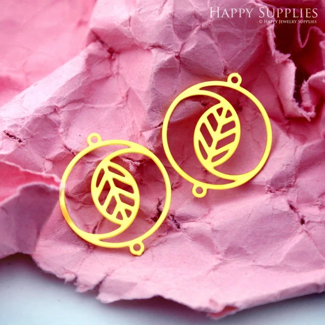 Brass Jewelry Charms, Leaf Geometric Raw Brass Earring Charms, Brass Jewelry Pendants, Raw Brass Jewelry Findings, Brass Pendants Jewelry Wholesale (RD2202)