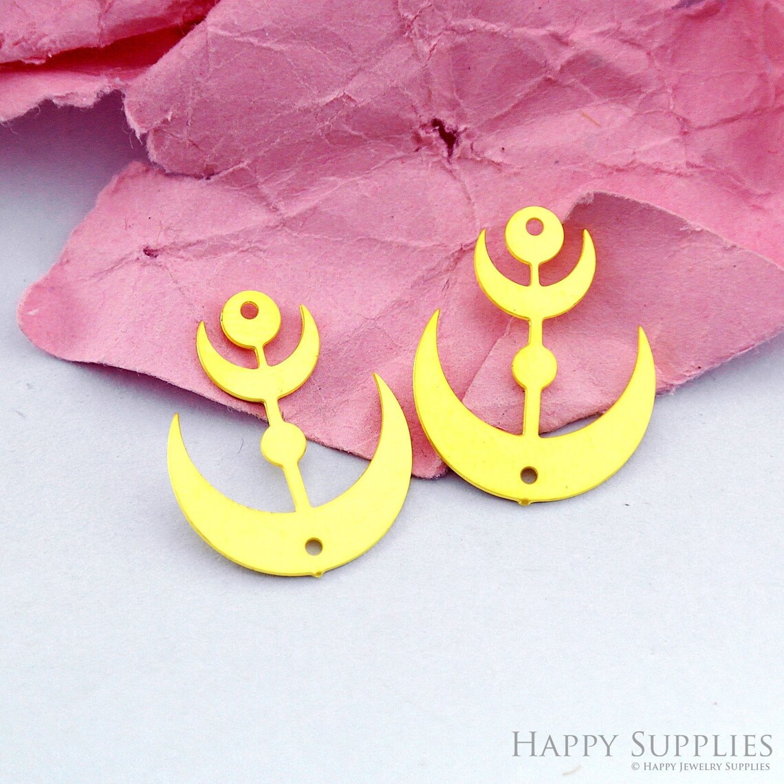 10pcs Brass Jewelry Charms, Boat anchor Geometric Raw Brass Earring Charms, Brass Jewelry Pendants, Raw Brass Jewelry Findings, Brass Pendants Jewelry Wholesale (RD2178)