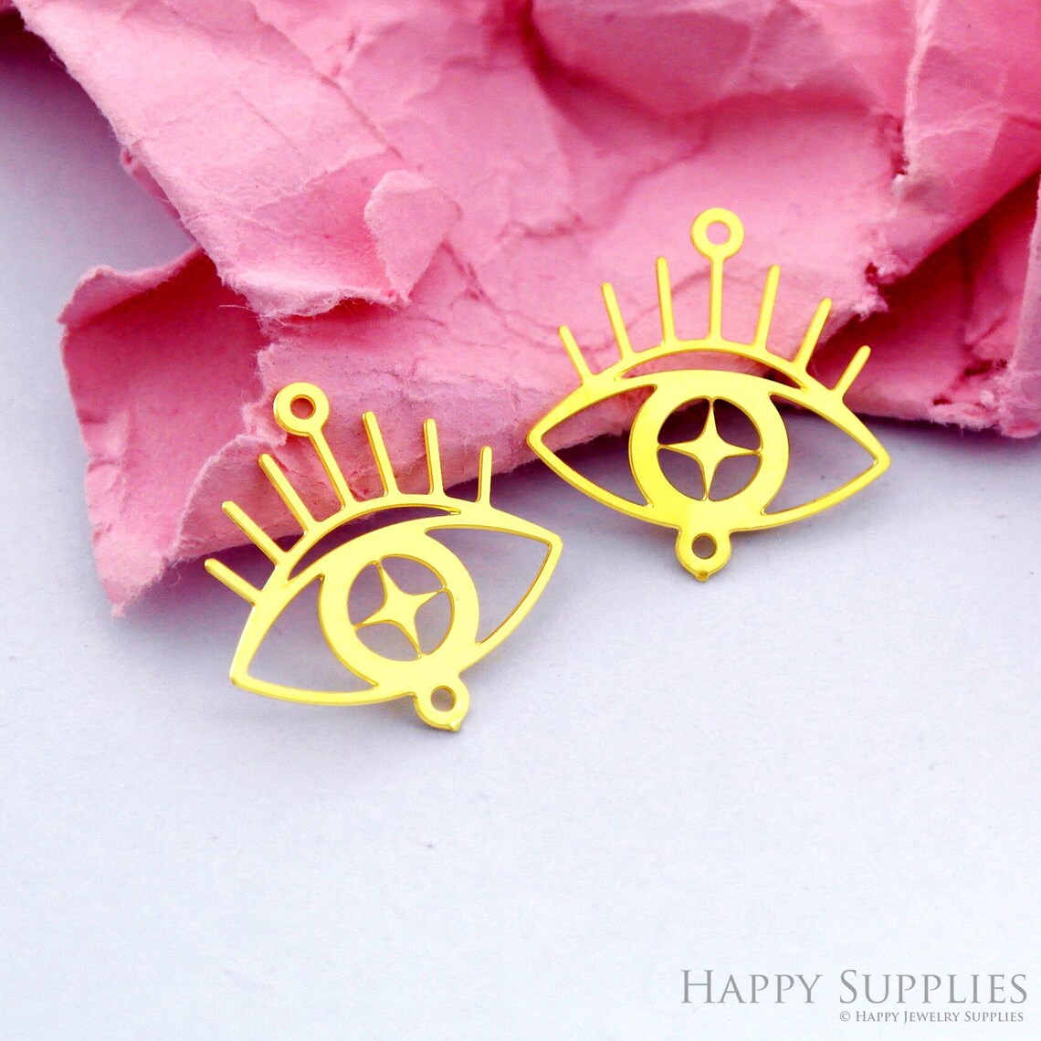10pcs Brass Jewelry Charms, Eye Geometric Raw Brass Earring Charms, Brass Jewelry Pendants, Raw Brass Jewelry Findings, Brass Pendants Jewelry Wholesale (RD2161)