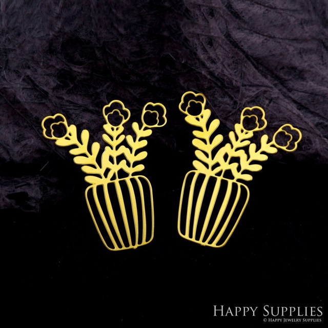 Brass Jewelry Charms,  Flowers  Raw Brass Earring Charms, Brass Jewelry Pendants, Raw Brass Jewelry Findings, Brass Pendants Jewelry Wholesale (RD2115)