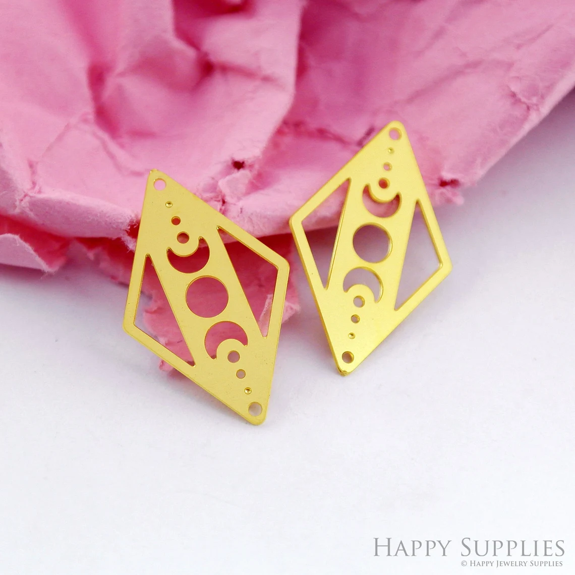 10pcs Brass Jewelry Charms, Moon phase Geometric Raw Brass Earring Charms, Brass Jewelry Pendants, Raw Brass Jewelry Findings, Brass Pendants Jewelry Wholesale (RD2148)