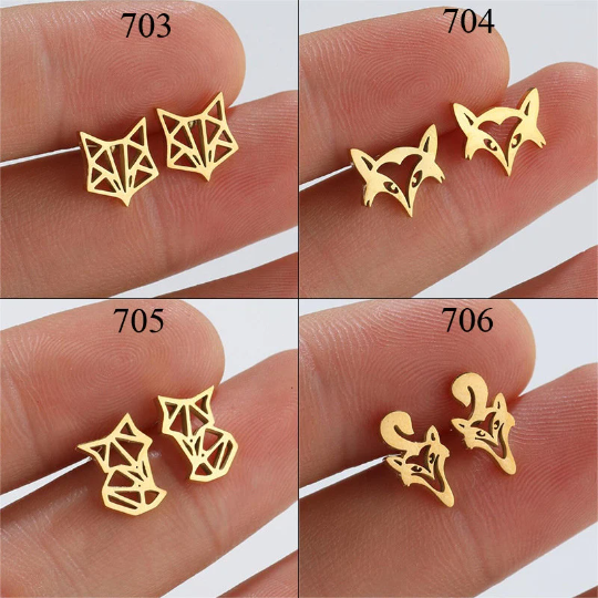 1 Pair Stainless Steel Earrings / Stud Earrings / Gold Earrings/ Black Earrings / earrings studs/ stud earrings for women (ZE703-ZE706)