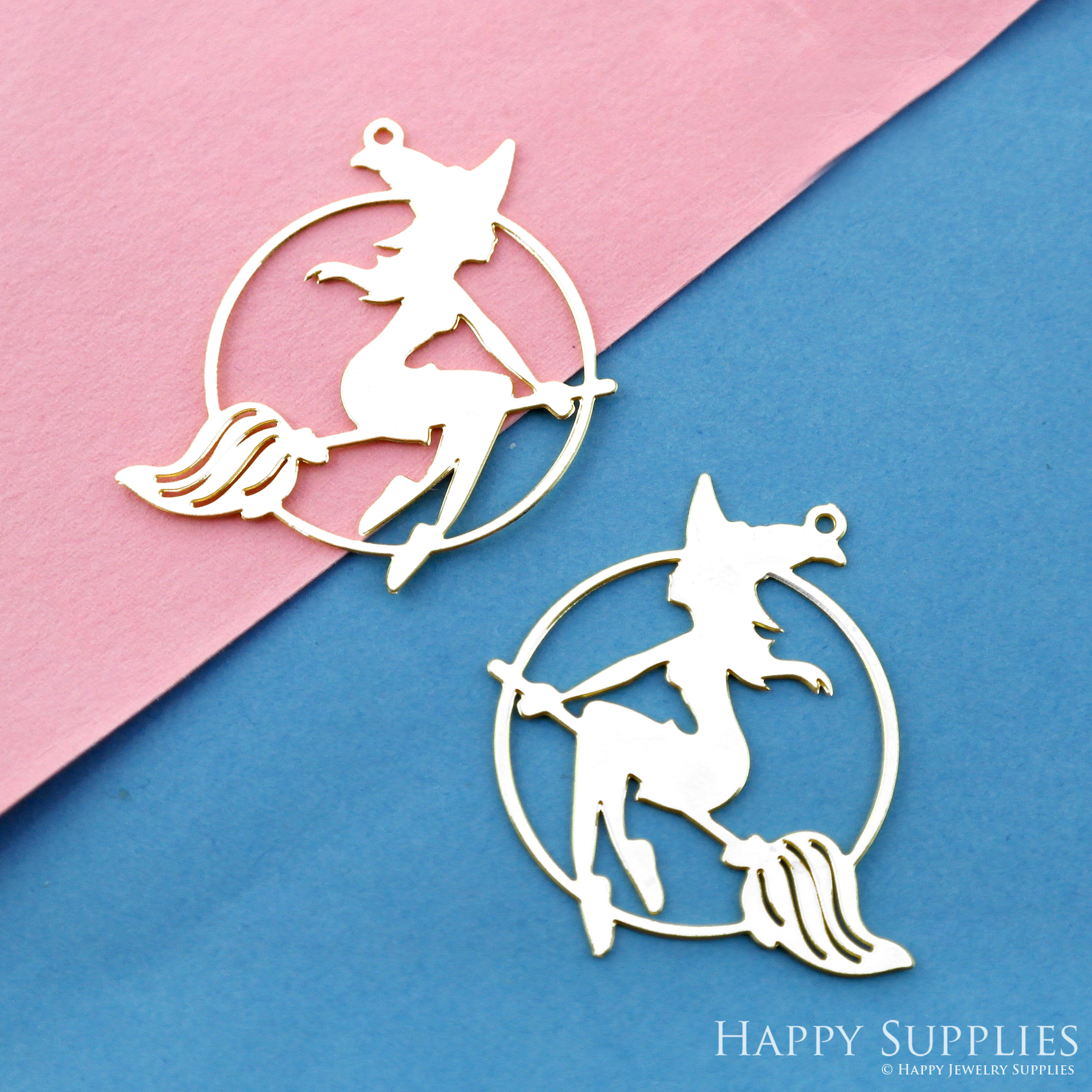 Stainless Steel Jewelry Charms, Witch Stainless Steel Earring Charms, Stainless Steel Silver Jewelry Pendants, Stainless Steel Silver Jewelry Findings, Stainless Steel Pendants Jewelry Wholesale (SSD2411)