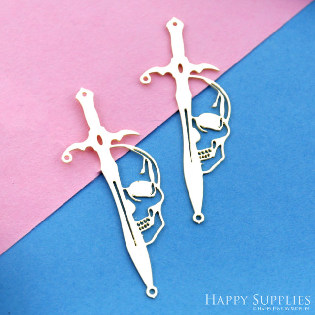 Stainless Steel Jewelry Charms, Skull Stainless Steel Earring Charms, Stainless Steel Silver Jewelry Pendants, Stainless Steel Silver Jewelry Findings, Stainless Steel Pendants Jewelry Wholesale (SSD2410)