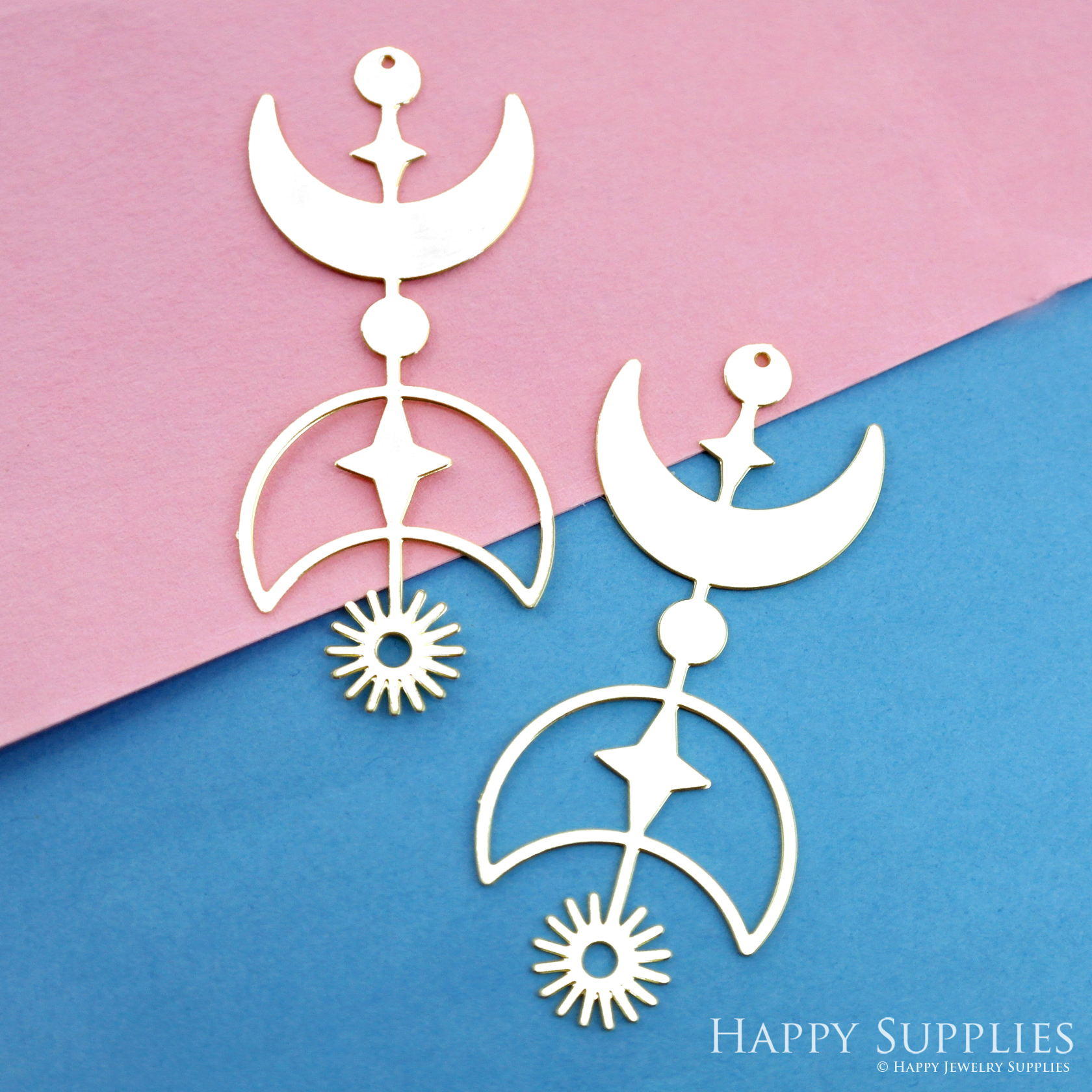 Stainless Steel Jewelry Charms, Moon Stainless Steel Earring Charms, Stainless Steel Silver Jewelry Pendants, Stainless Steel Silver Jewelry Findings, Stainless Steel Pendants Jewelry Wholesale (SSD2425)