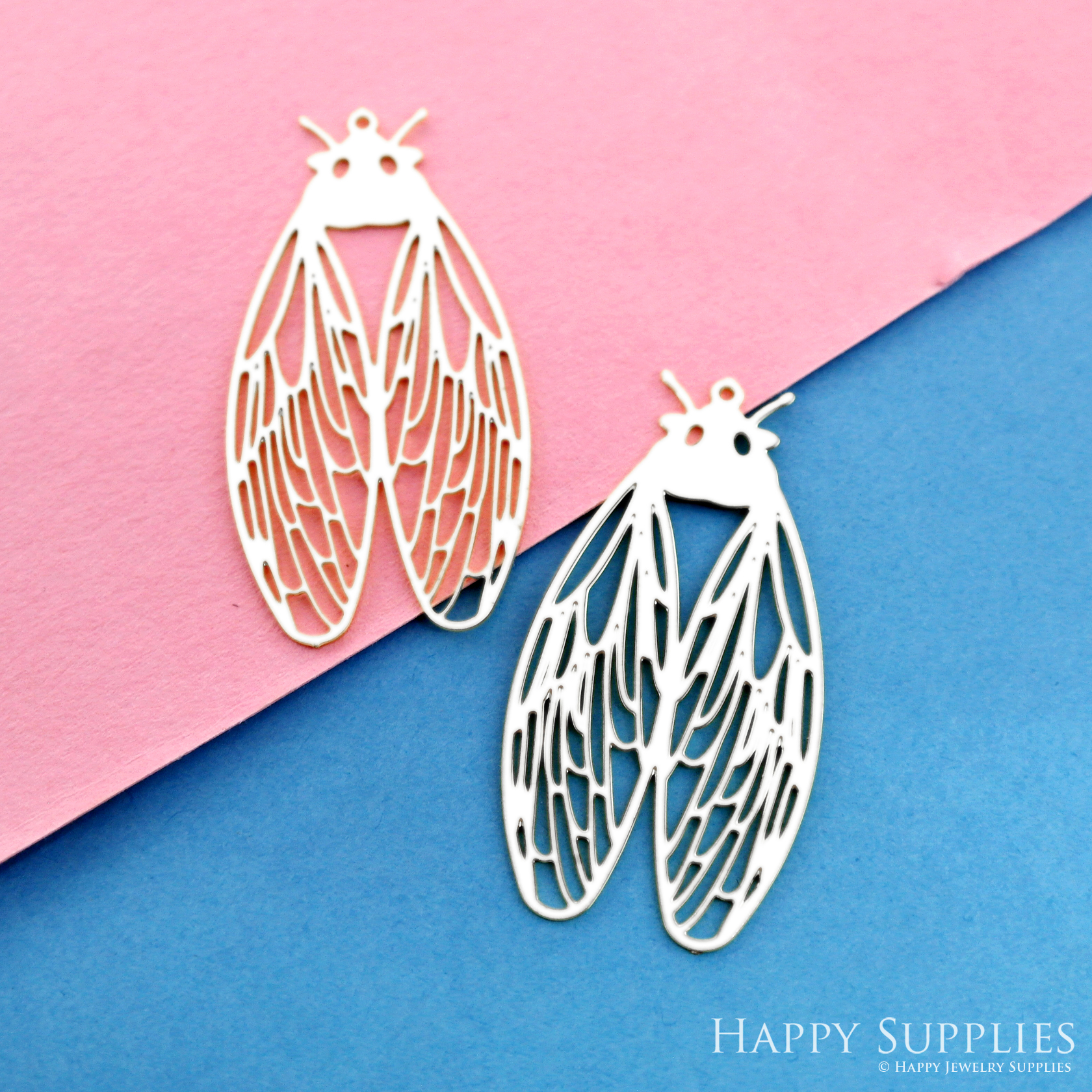Stainless Steel Jewelry Charms, Moth Stainless Steel Earring Charms, Stainless Steel Silver Jewelry Pendants, Stainless Steel Silver Jewelry Findings, Stainless Steel Pendants Jewelry Wholesale (SSD2428)