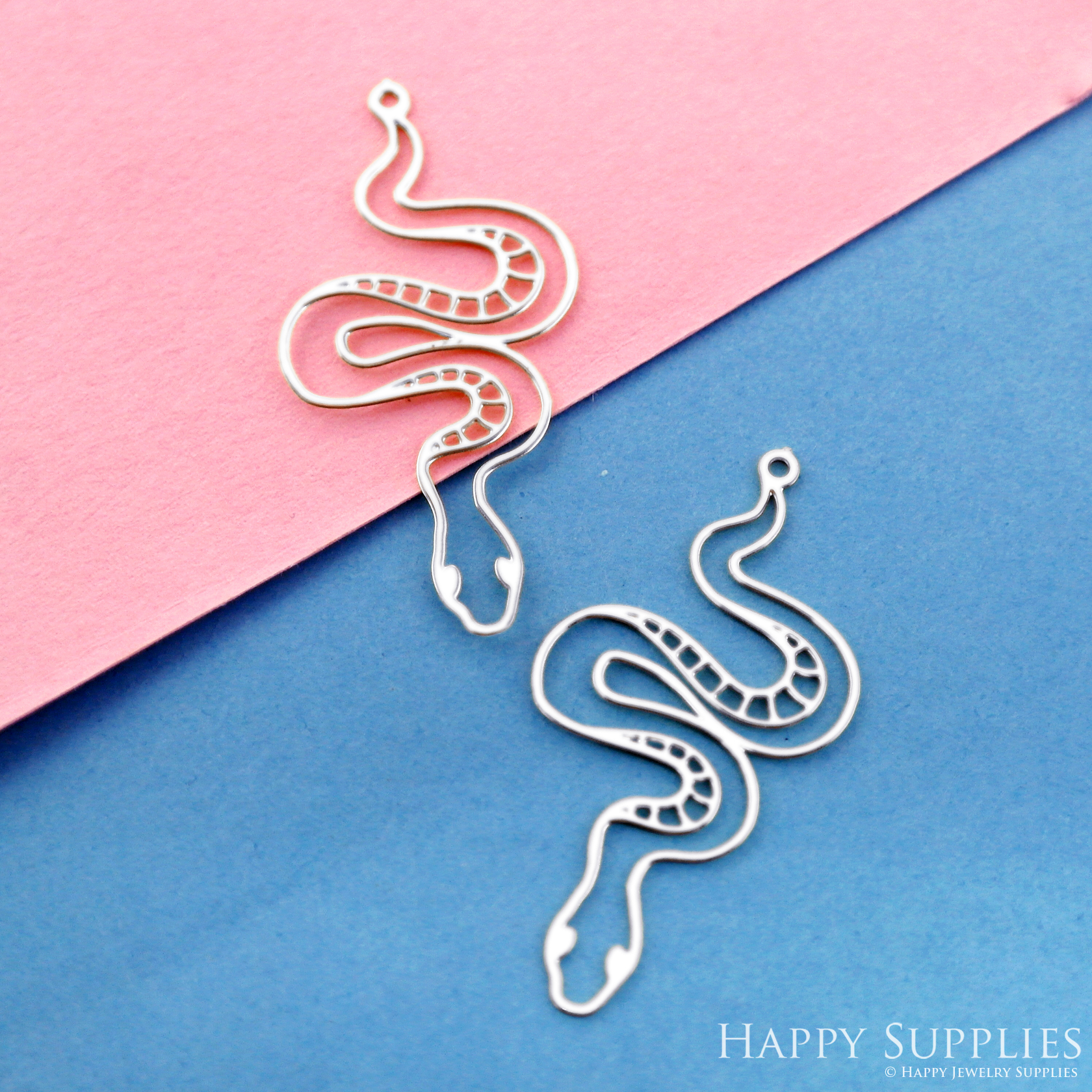 Stainless Steel Jewelry Charms, Snake Stainless Steel Earring Charms, Stainless Steel Silver Jewelry Pendants, Stainless Steel Silver Jewelry Findings, Stainless Steel Pendants Jewelry Wholesale (SSD2409)