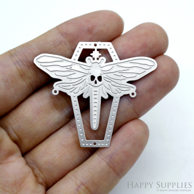Corroded Stainless Steel Jewelry Charms, Dragonfly Corroded Stainless Steel Earring Charms, Corroded Stainless Steel Silver Jewelry Pendants, Corroded Stainless Steel Silver Jewelry Findings, Corroded Stainless Steel Pendants Jewelry Wholesale (SSB710)