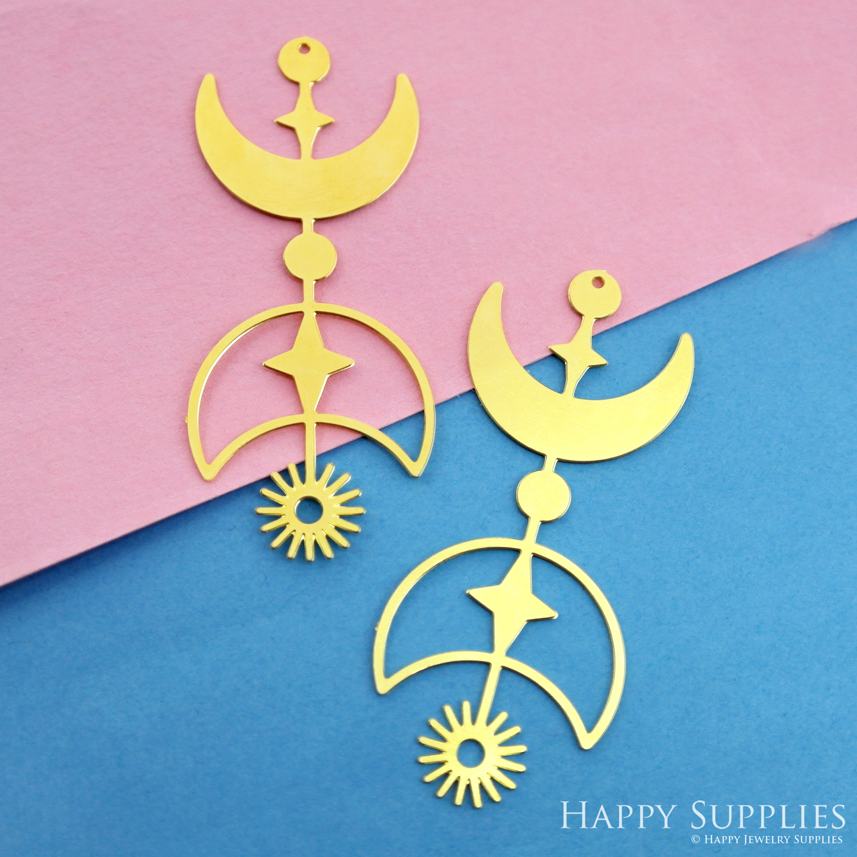Stainless Steel Jewelry Charms, Moon Stainless Steel Earring Charms, Stainless Steel Silver Jewelry Pendants, Stainless Steel Silver Jewelry Findings, Stainless Steel Pendants Jewelry Wholesale (SSD2425)