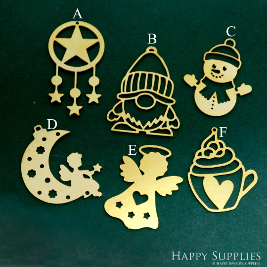 Stainless Steel Jewelry Charms, Christmas Stainless Steel Earring Charms, Stainless Steel Silver Jewelry Pendants, Stainless Steel Silver Jewelry Findings, Stainless Steel Pendants Jewelry Wholesale (SSD2461)