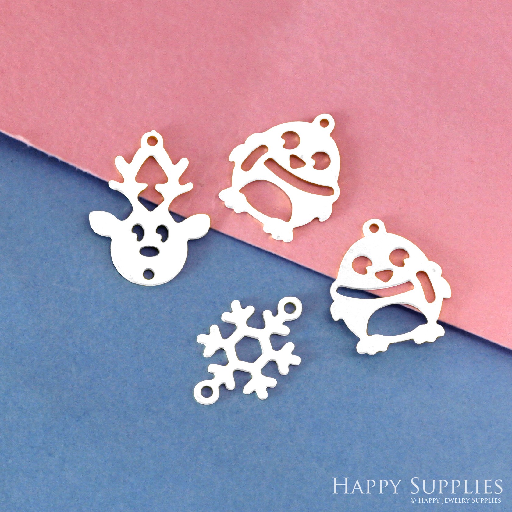 Stainless Steel Jewelry Charms, Christmas Stainless Steel Earring Charms, Stainless Steel Silver Jewelry Pendants, Stainless Steel Silver Jewelry Findings, Stainless Steel Pendants Jewelry Wholesale (SSD2471)