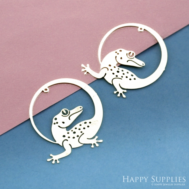 Stainless Steel Jewelry Charms, Crocodile Stainless Steel Earring Charms, Stainless Steel Silver Jewelry Pendants, Stainless Steel Silver Jewelry Findings, Stainless Steel Pendants Jewelry Wholesale (SSD2465)