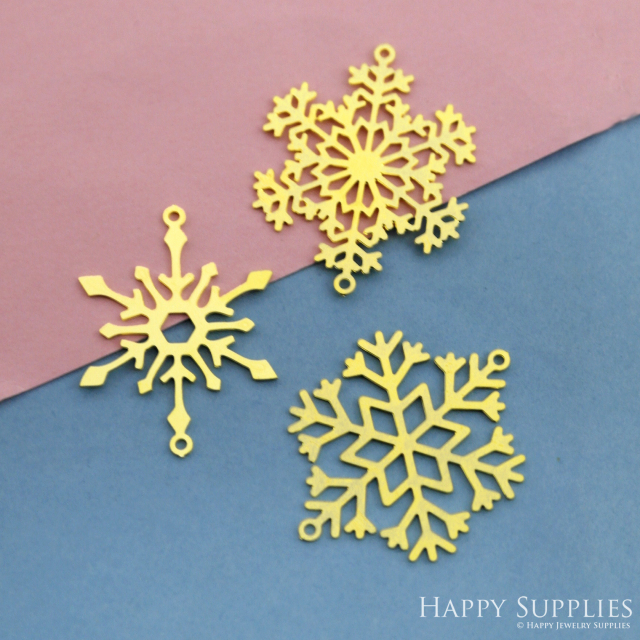 Stainless Steel Jewelry Charms, Snowflake Stainless Steel Earring Charms, Stainless Steel Silver Jewelry Pendants, Stainless Steel Silver Jewelry Findings, Stainless Steel Pendants Jewelry Wholesale (SSD2463)