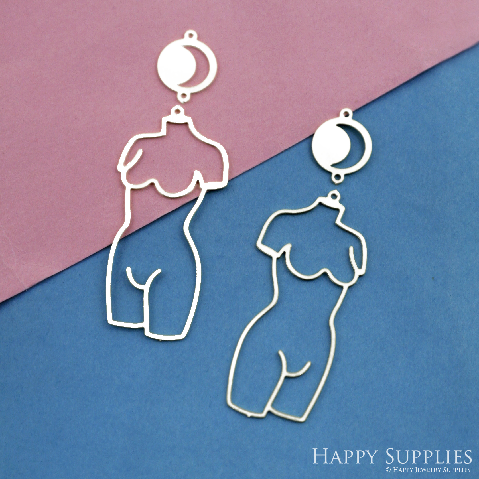4pcs(1set) Stainless Steel Jewelry Charms, Women Stainless Steel Earring Charms, Stainless Steel Silver Jewelry Pendants, Stainless Steel Silver Jewelry Findings, Stainless Steel Pendants Jewelry Wholesale (SSD2469)