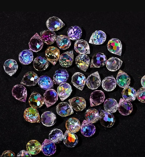 Glass Ball for Suncatcher Aura Small Crystal Ball AB Aurora Borealis Prism Rainbow Maker Chandelier Crystal Glass ,Sun Catchers (TR-108)