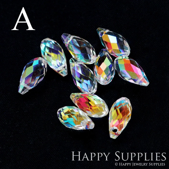 Mini Teardrop for Suncatcher Aura Small Crystal Drop AB Aurora Borealis Prism Rainbow Maker Chandelier Crystal Glass (TR-113)